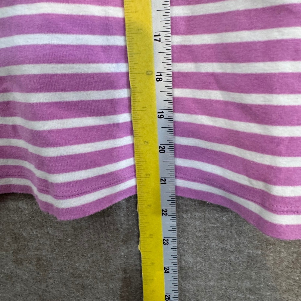 Jones New York Striped Boat Neck Top Womens Small Pink White 3/4 Sleeve Preppy - Picture 3 of 9